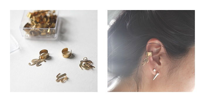 Letter Initial Ear Cuff