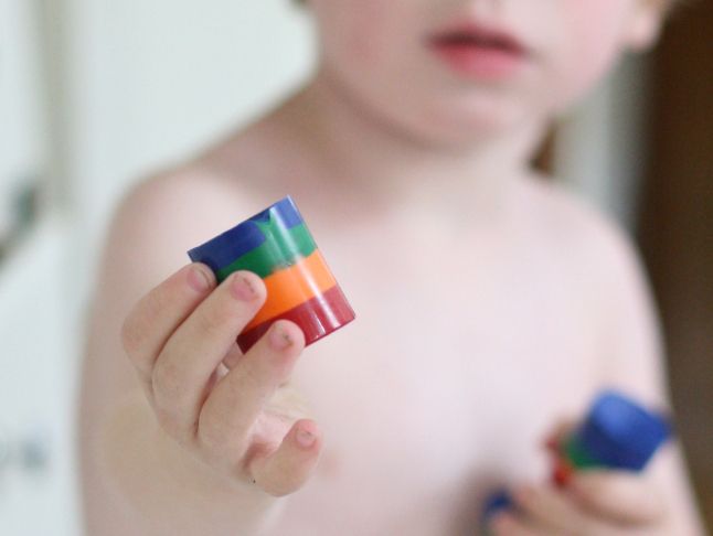 Handmade Rainbow Crayons
