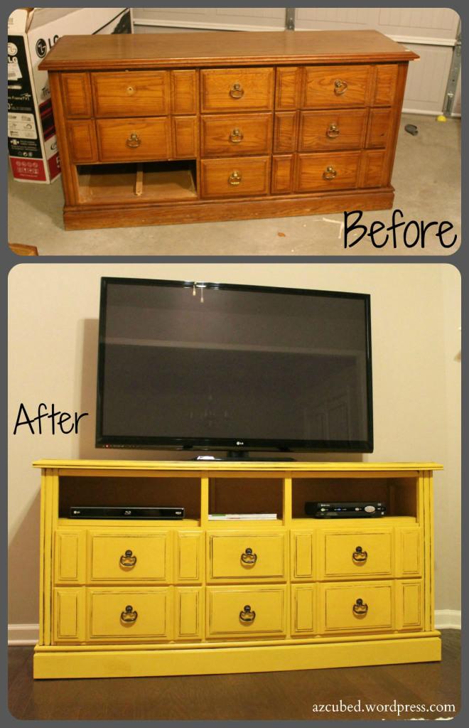 Dresser turned TV Console