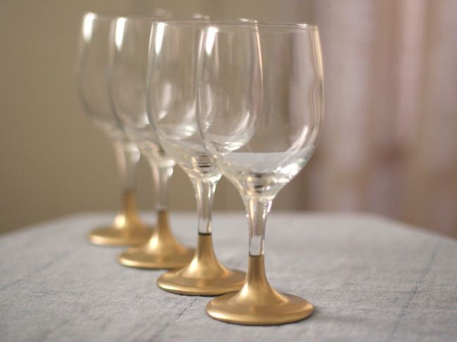 Gold Dipped Holiday Glasses