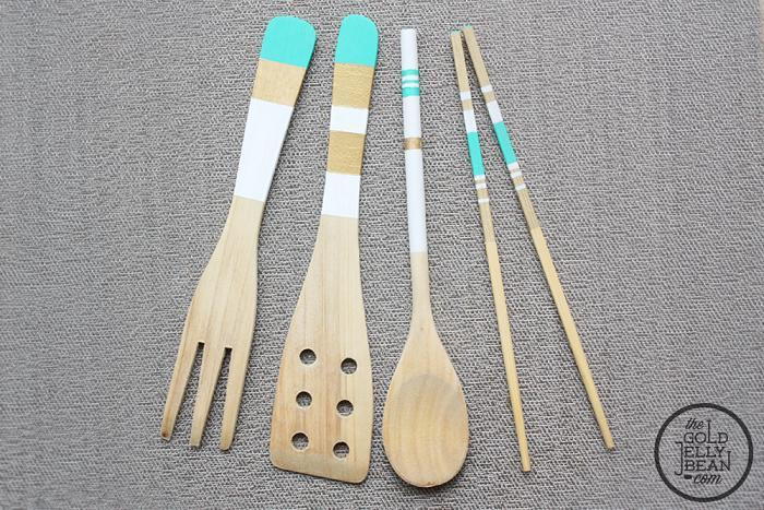 Painted Wood Utensils