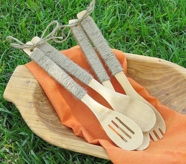 Easy Jute Wrapped Utensils
