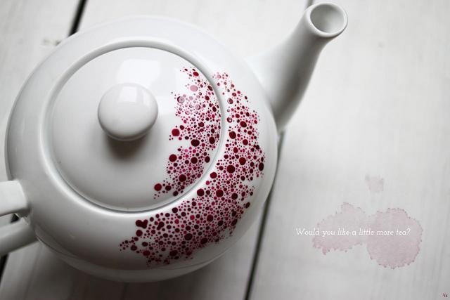 Red Dot Spots Teapot