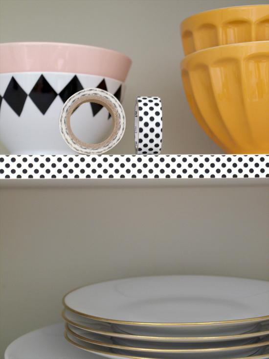 Fancy Up Your Cupboard with Washi Tape