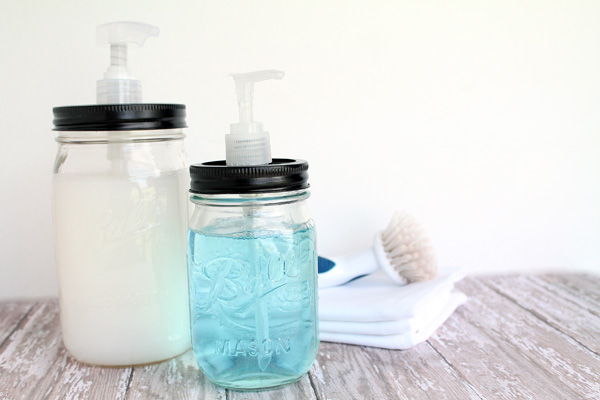 Make a Mason Jar Soap Dispensers
