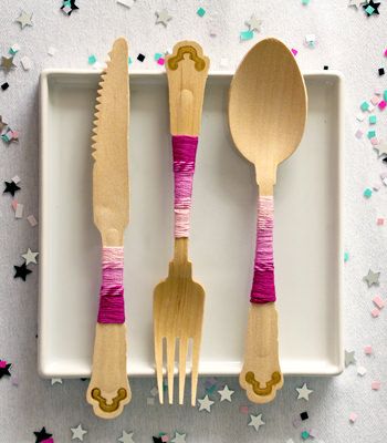 Ombré Wrapped Wooden Flatware