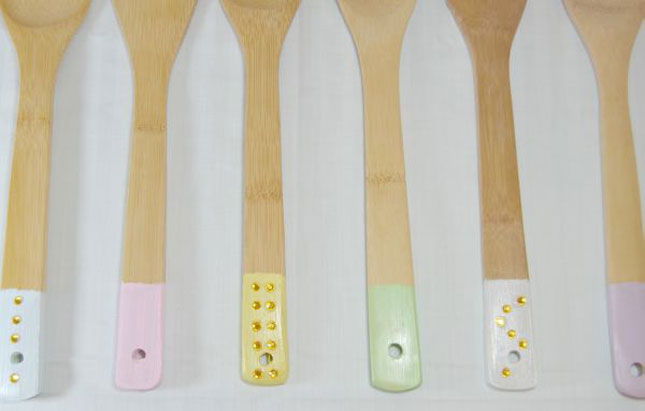 Dipped & Embellished Wooden Utensils