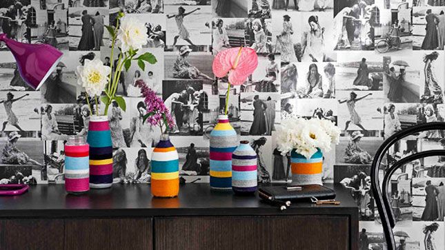 Wooly Wrapped Vases