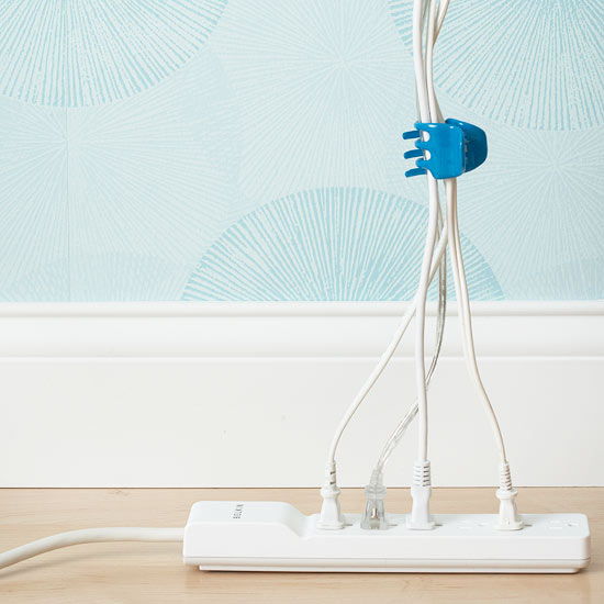 Minimize the chaos and clutter of power cords