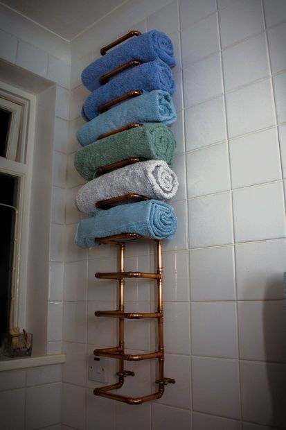 Copper Pipe Towel Rack