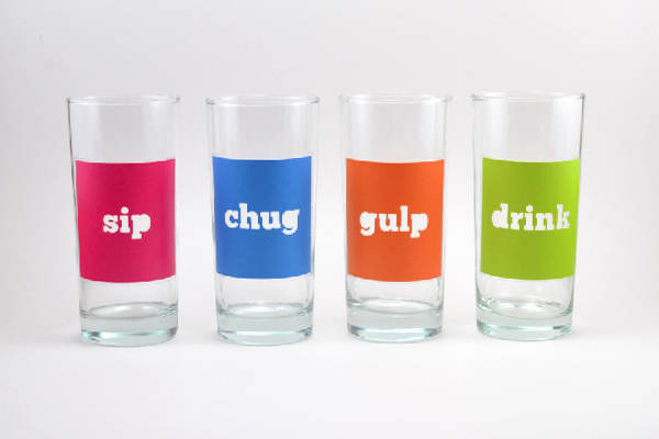 Color Block Drinking Glasses