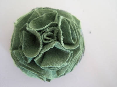 Puffy Heart Fabric Flower
