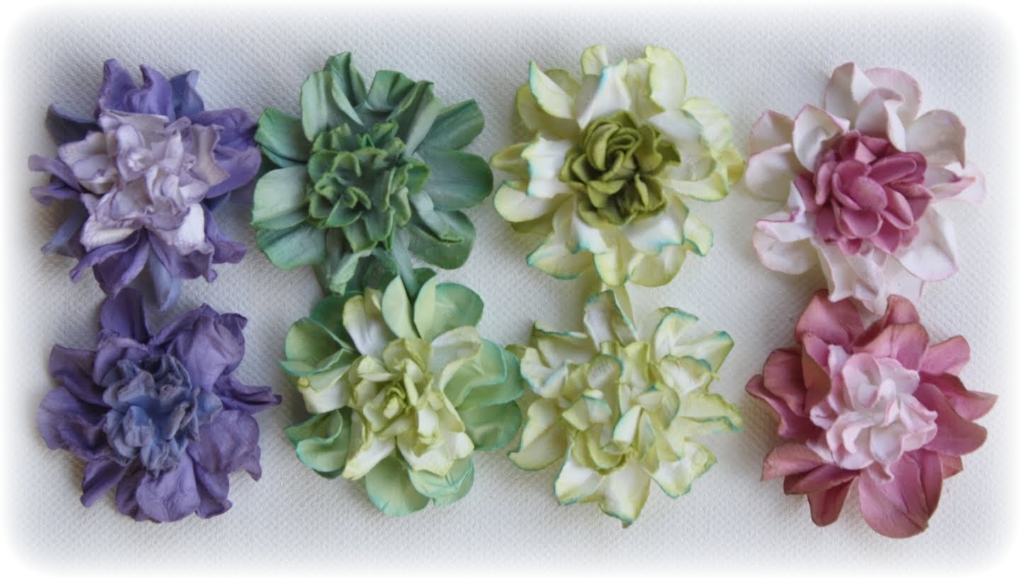 Water Distressed Cardstock Bloom