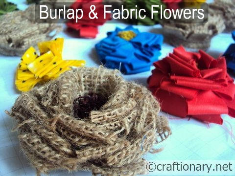 Fabric & Burlap Flower
