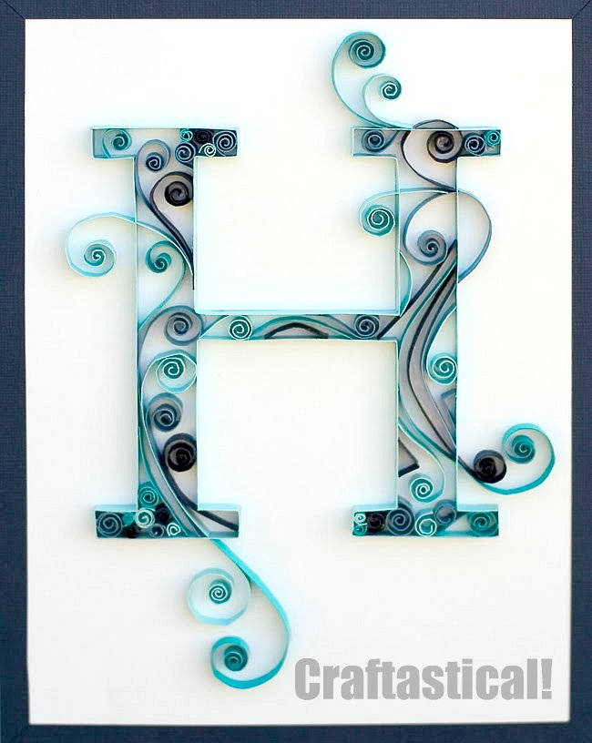 Quilled Monogram Letter Wall Art