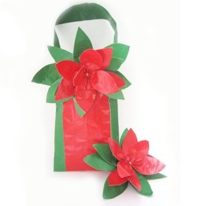 Gift Bag with Poinsettia Bow