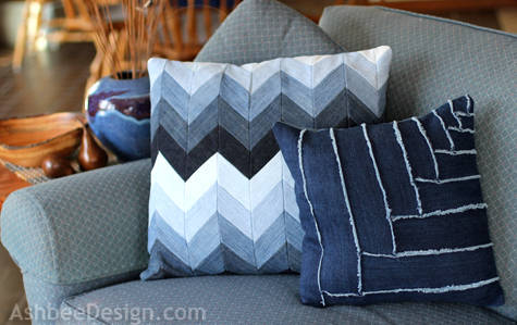 Old Blue Jeans Pillow