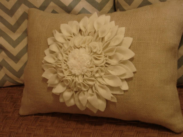 Felt Flower Petal Pillow