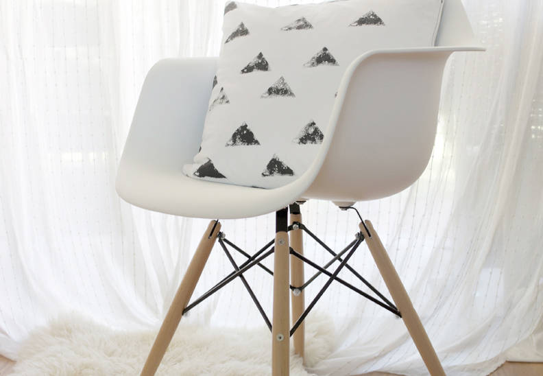 Triangle Stamped Pillow