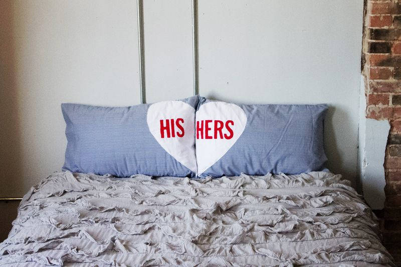 His and Her Pillow
