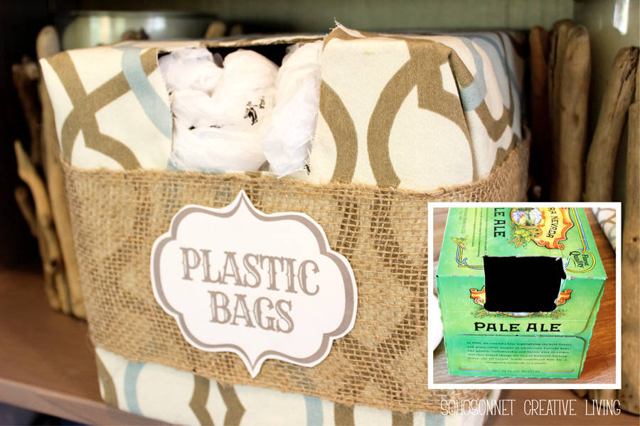 Plastic Grocery Bag Storage Bin