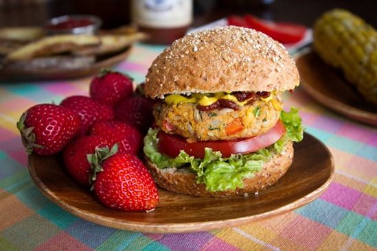 Spicy BBQ Chickpea Burgers