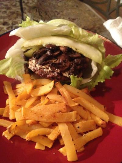 Lettuce Wrapped Beef Burger