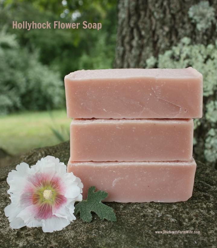 Hollyhock Flower Soap