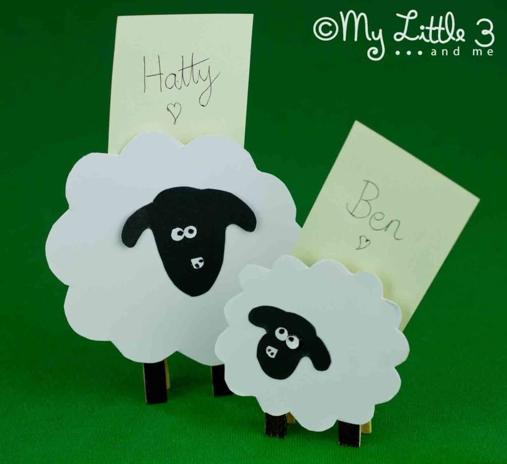 Clothespin Sheep Place Card Holders
