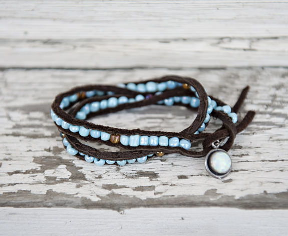 Beaded Leather Bracelet
