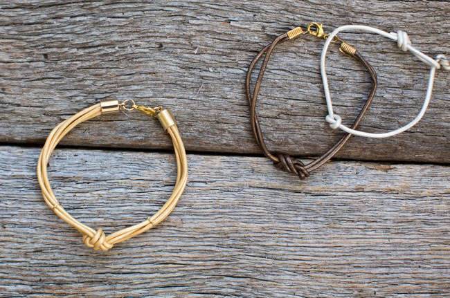 Knotted Leather Bracelet