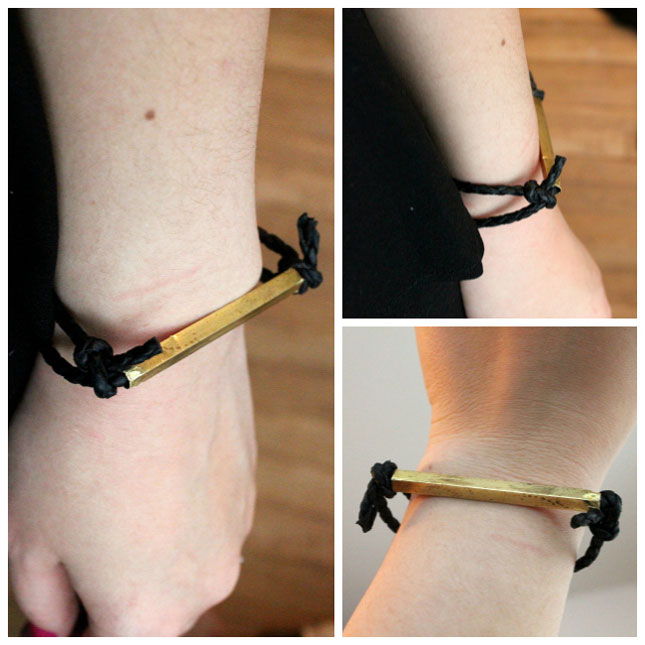 Leather Bar Bracelet