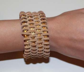 Stylish Leather Wrapped Bracelet