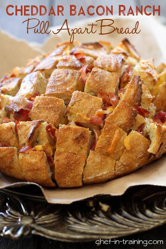 Cheddar Bacon Ranch Pull Apart Bread