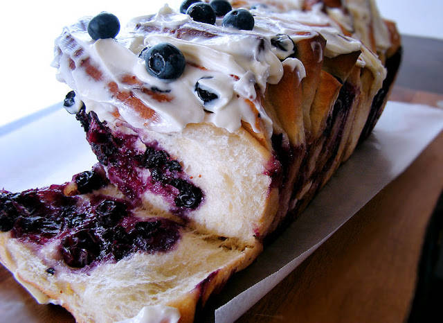 Lemon Blueberry Pull Apart Bread