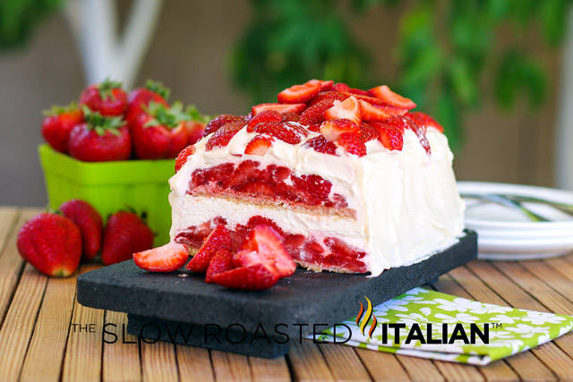Strawberry Shortcake Ice Box Cake