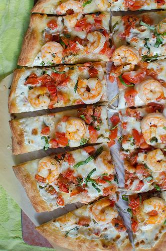 Shrimp Caprese Pizza
