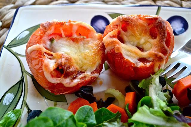 Pepperoni Pizza Tomato Bowls