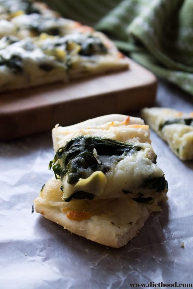 Spinach and Artichoke Dip Pizza