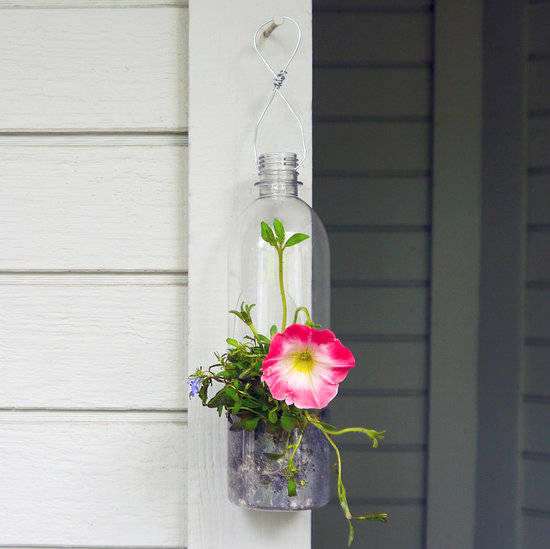 Plastic Bottle Into a Hanging Planter
