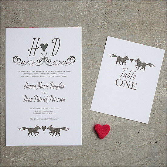 Fox Wedding Invitation