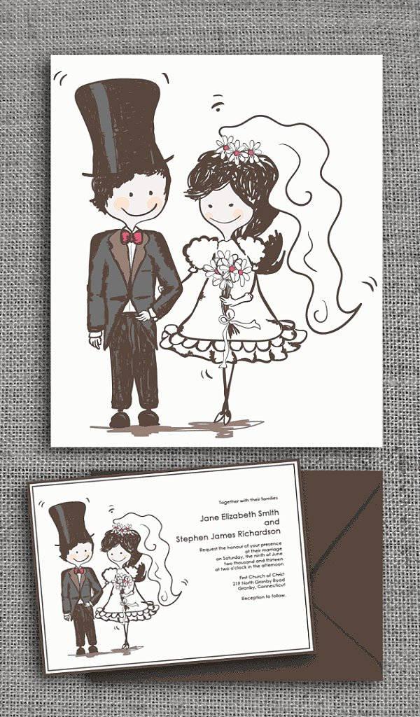 Caricature Wedding Invitation