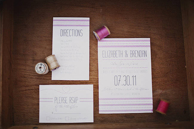 Sew in Love Wedding Invitation