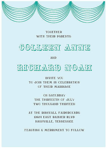 Half-Circle Wedding Invitation