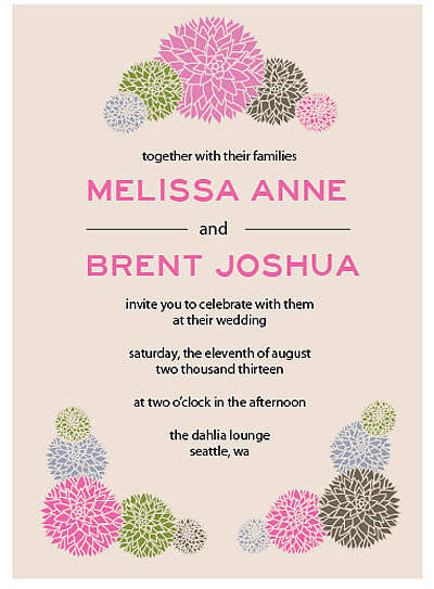 Dahlia Wedding Invitation