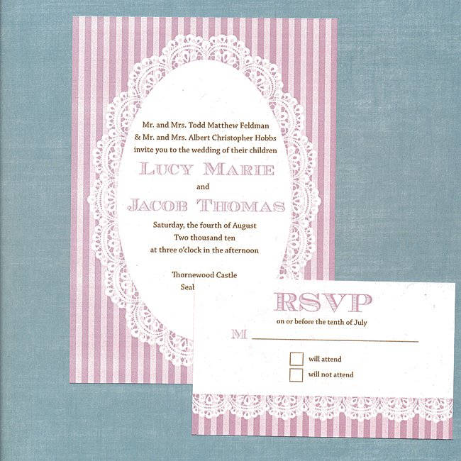 Lace Wedding Invitation