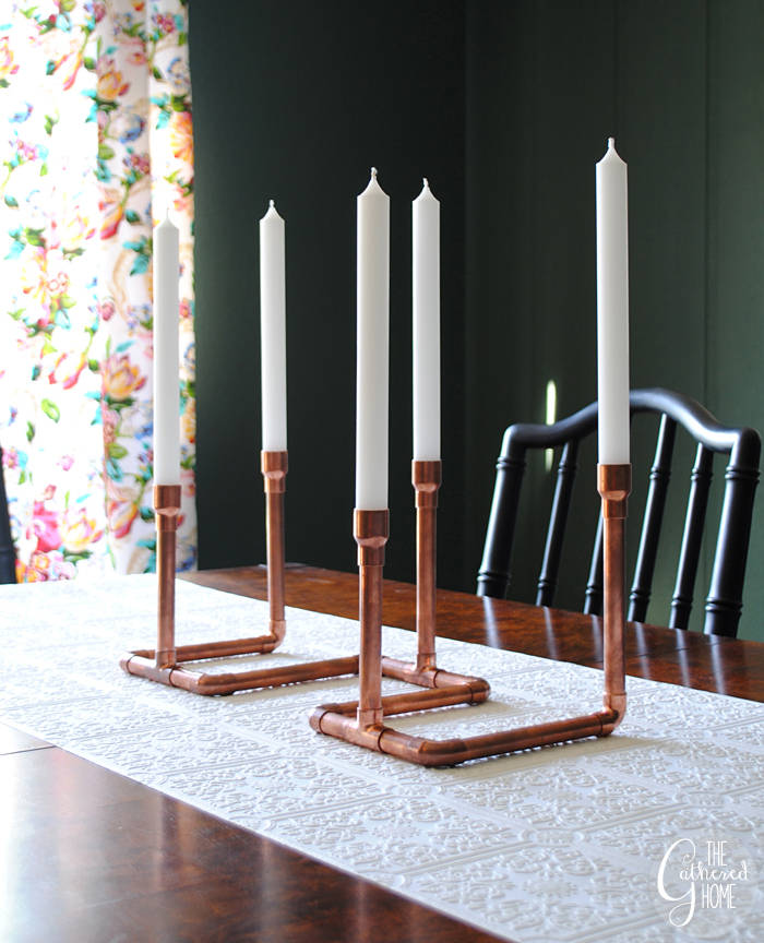 Copper Pipe Candelabra