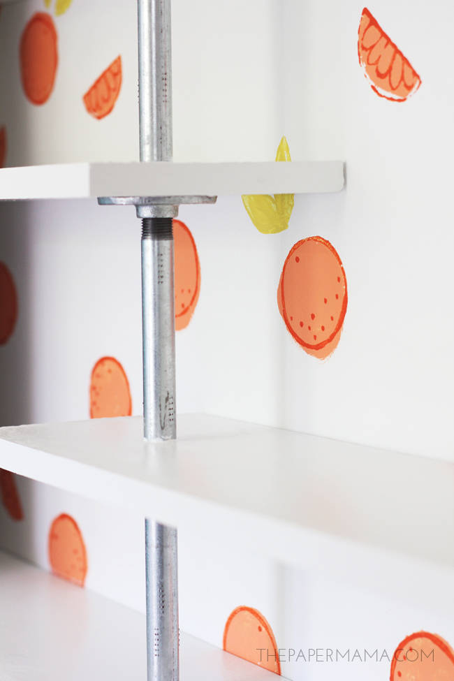 Hand Stamped Citrus Wall