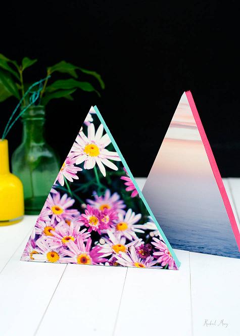 Neon Triangle Photo Frames