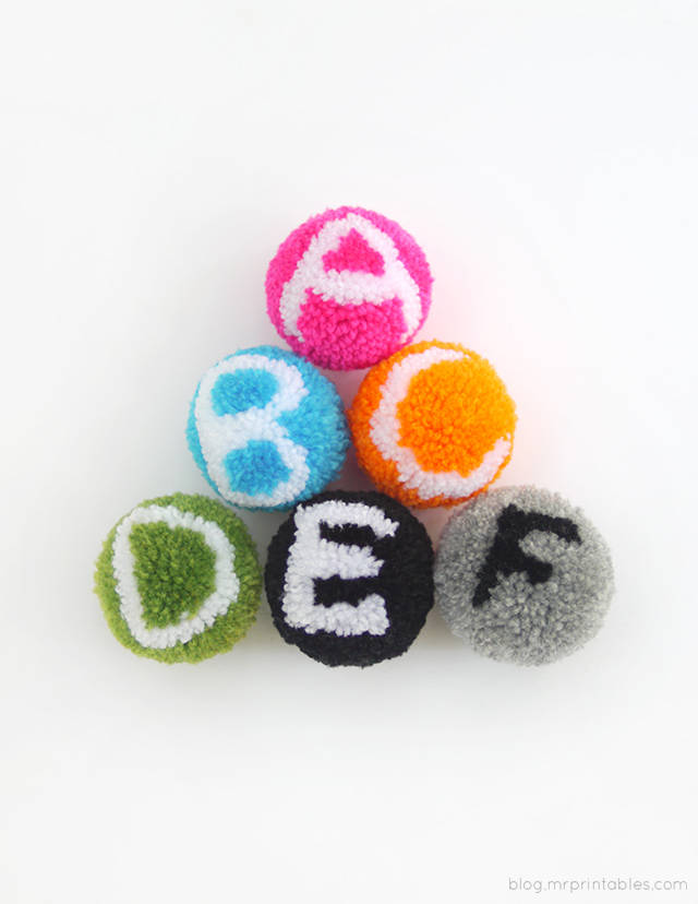 Alphabet Pompoms
